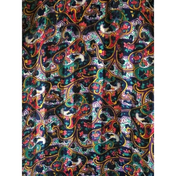 Hasting & Smith  polyester sheer colorful paisley  blouse mock neck size 8 - Picture 2 of 10